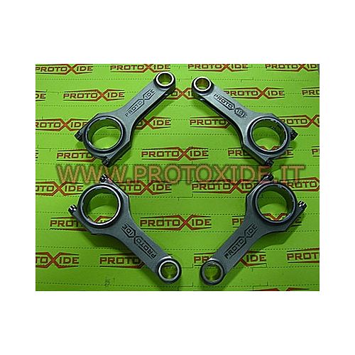 מוטות חיבור Abarth A112 מפלדה מחוזקת, H הפוך, אורך 117 מוטות חיבור H הפוך