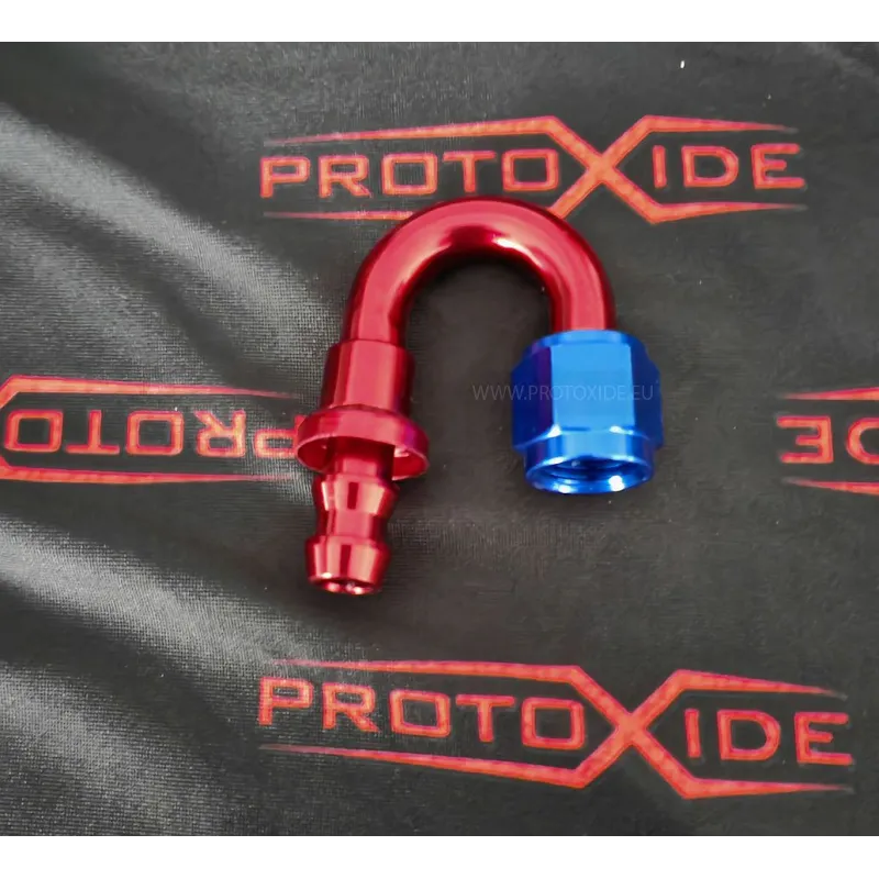 180 Degree Female Aeronautical Fitting 6AN Push Lock Fitting