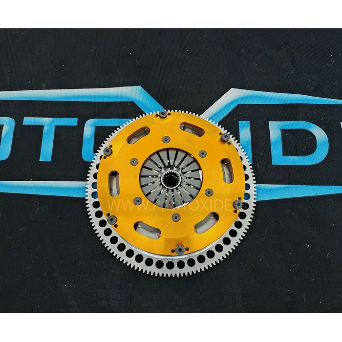 Kit de volante de embreagem reforçado para Lancia Delta S4, disco duplo de cobre, 23 ranhuras Kit de volante de embreagem reforçado para Lancia Delta S4, disco duplo de cobre, 23 ranhuras