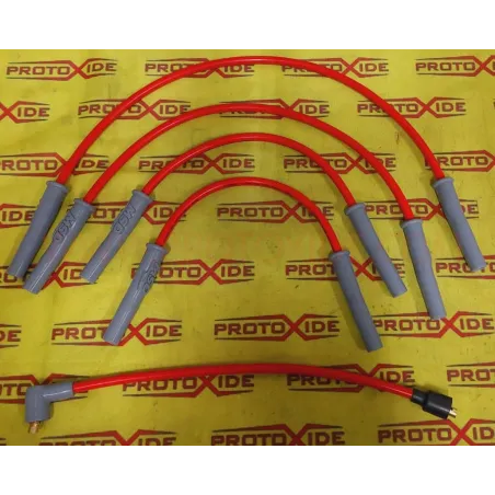 Câbles de bougie d'allumage pour Fiat Punto 1100 8 V, haute conductivité, longs capuchons rouges avec distributeur. Câbles de