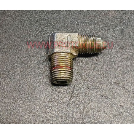 4AN Nippel - 1-8 NPT 90 graders fitting til lattergassystemer