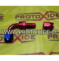 Raccordo 6AN curva 45 gradi femmina aereonautico per tubo calzato 8mm Raccordi aereonautici per tubi benzina - olio - acqua