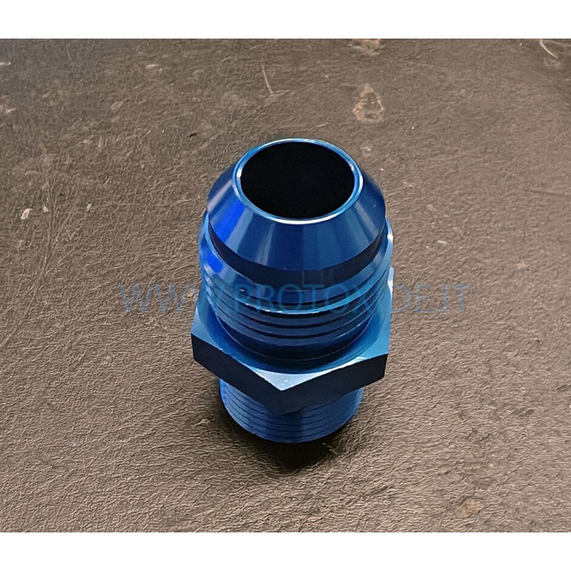 Niple de conexão 10AN 20X1,5 Ergal azul