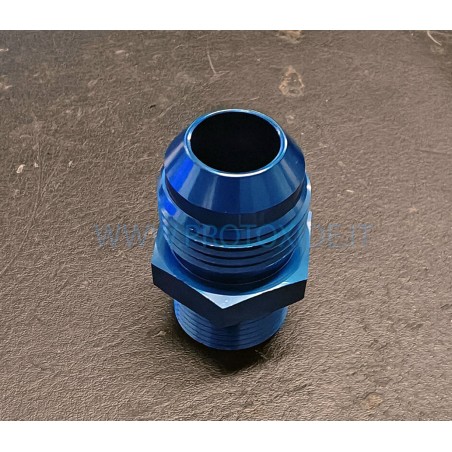 Raccord mamelon 10AN 20X1,5 Ergal bleu Tuyaux aéronautiques pour l'huile déjà sertie
