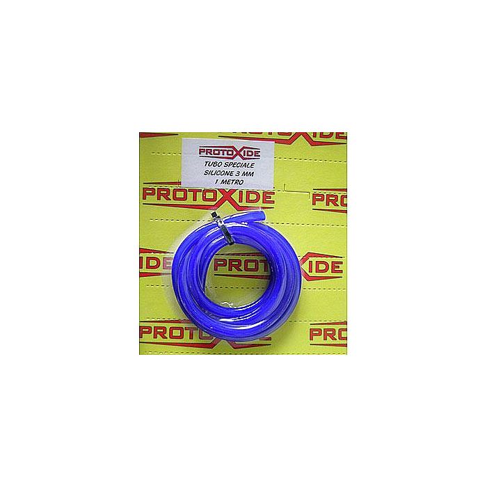 Modrá silikónová hadička 4mm priehlbina - tlak Rovné silikónové hadicové návleky