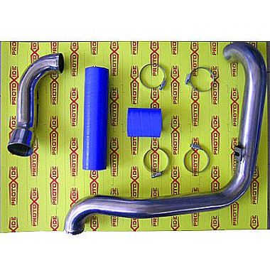 Steel sleeves Fiat Punto GT with silicone fittings blue Specific sleeves for cars