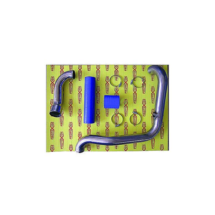 Steel sleeves Fiat Punto GT with silicone fittings blue Specific pipes for cars