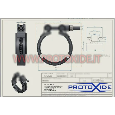 Abrazadera de collar V-band SALIDA escape Turbocompresor GARRETT GT2260 acero inoxidable