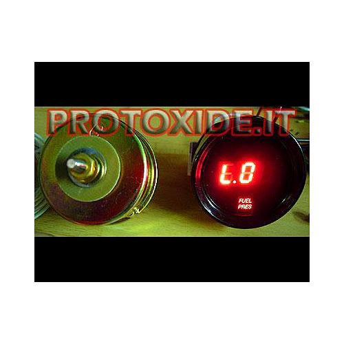 Manometro pressione benzina digitale con sensore 52mm Manometri pressione Turbo, Benzina, Olio