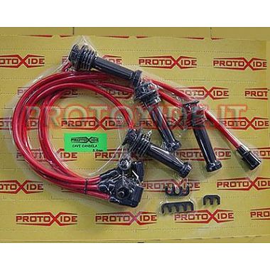 Spark plug cables Lancia Delta 2000 16v Turbo red high conductivity Car specific spark plug cables