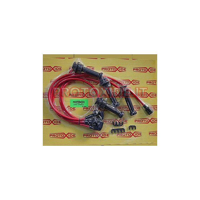 Fils de bougie Lancia Delta 2000 16v Turbo rouge haute conductivité 8,8 mm intégral Fils de bougie Lancia Delta 2000 16v Turbo rouge haute conductivité 8,8 mm intégral