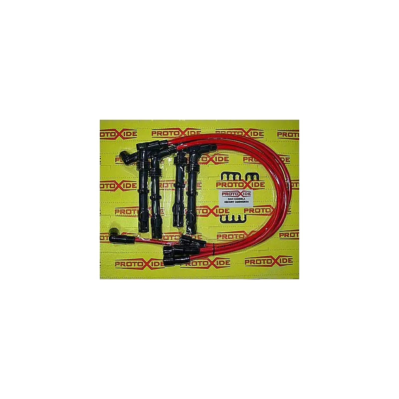 Aizdedzes sveču kabeļi Ford Sierra Cosworth Escort CSW 2000 Turbo sarkans ar augstu vadītspēju