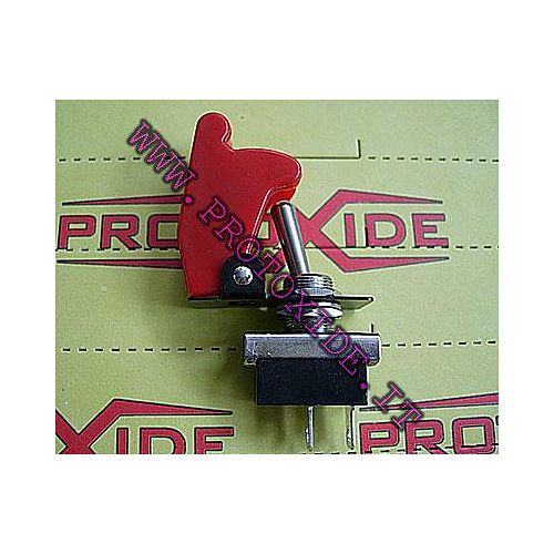 Interruptor tipo militar ROJO baby go Interruptores y botones