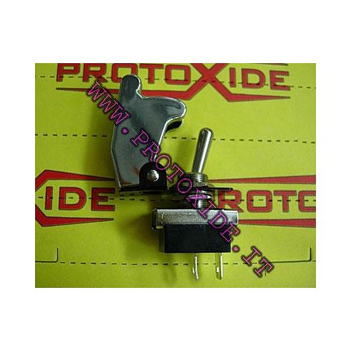 Interruptor tipo militar color CROMO baby go Interruptores y pulsadores