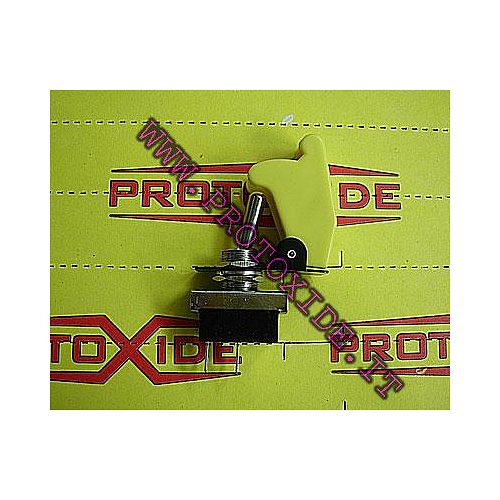 Interruptor tipo militar AMARELO baby go Interruptores e botões