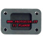 Flange turbo T3 retangular para coletor de escape em aço Garrett