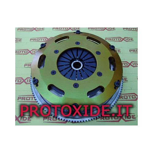 Kit Volano frizione rinforzata bidisco rame Renault Clio 1800 - 2000 Williams acciaio Kit volani acciaio frizione BIDISCO rin...
