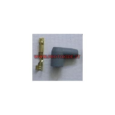 Cable de bujía macho de 90 grados con tapa y terminal - Terminales para bricolaje