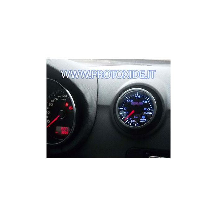 Turbo spiediena mērītājs uzstādīts uz Audi S3 - TT tipa 2 Spiediena mērinstrumenti Turbo, benzīns, eļļa