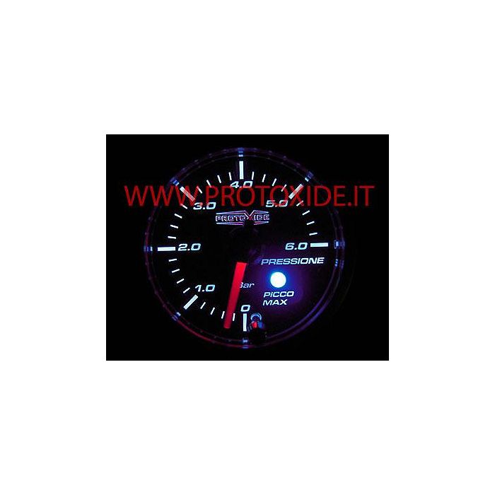 Petrol Oil Pressure Gauge 52mm with peak memory and 0-6 bar Pressure gauges Turbo, Petrol, Oil Petrol Oil Pressure Gauge 52mm with peak memory and 0-6 bar Pressure gauges Turbo, Petrol, Oil