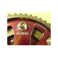 Adjustable camshaft pulleys, motor pulleys and compressor pulleys